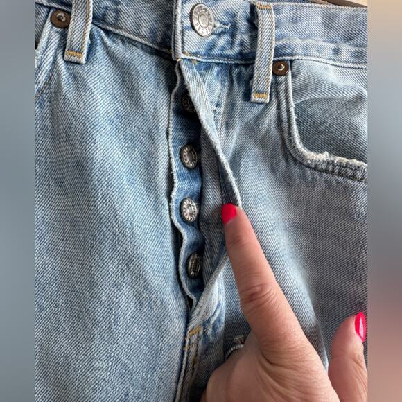 Agolde Jamie High Rise Classic in Shakedown Size 23 or 0 100% Cotton Straight - Picture 5 of 11